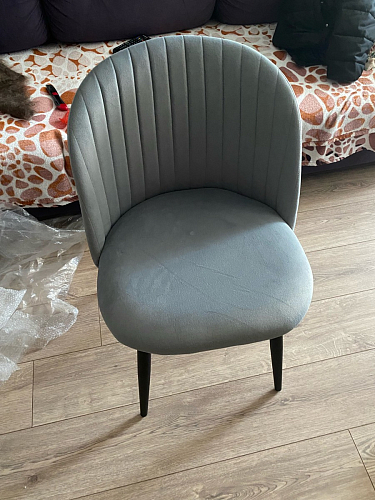 Стул на металлокаркасе Gabi dark beige / black / silver фото покупателя 263