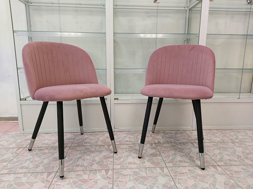 Стул на металлокаркасе Gabi dark beige / black / silver фото покупателя 92