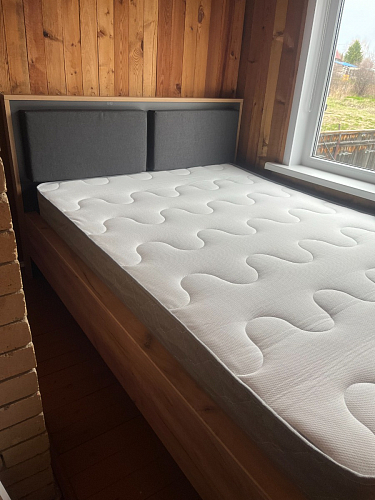 Двуспальная кровать Клауд 160х200 парящая дуб крафт золотой / антрацит фото покупателя 418