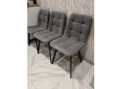 Стул на металлокаркасе Чилли светло-серый / черный фото покупателя 376