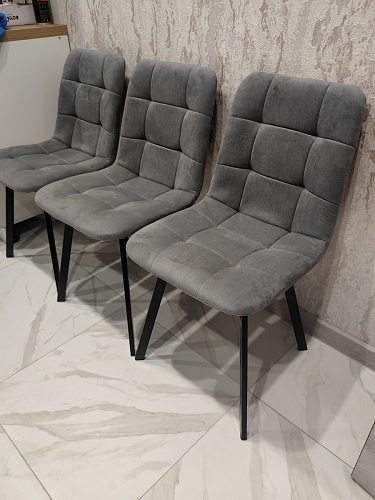 Стул на металлокаркасе Чилли К черный / зеленый фото покупателя 376