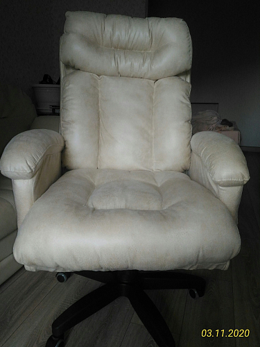 Компьютерное кресло Олимп ткань RICHIE белое фото покупателя 1