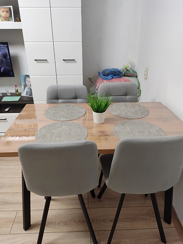 Комплект стульев Чилли 4 шт темно-серый / черный фото покупателя 555