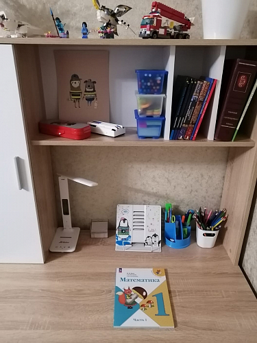 Стол компьютерный КСТ-16 бетон / белый фото покупателя 3