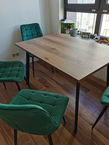 Стол Тринити Лофт 120 32 мм дуб галифакс табако / черный матовый фото покупателя 808