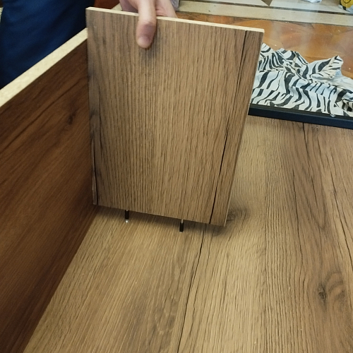 Письменный стол Клер Лофт дуб делано темный / черный матовый фото покупателя 11