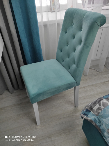 Стул Amelia white / fabric tiffany фото покупателя 4