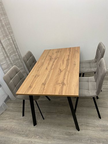 Стул на металлокаркасе Чилли синяя ткань / белый фото покупателя 218