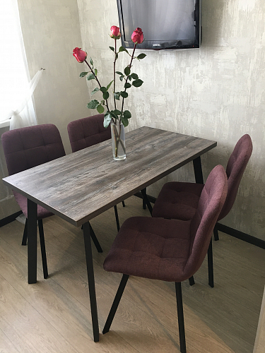 Стол Секстант сосна пасадена / графит фото покупателя 1