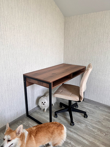 Письменный стол Леон Лофт черный матовый / дуб вотан фото покупателя 11