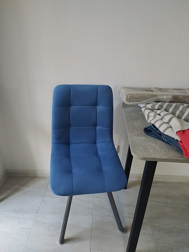 Стул на металлокаркасе Чилли К темно-серый (velutto 32) / черный фото покупателя 229