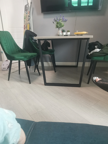 Деревянный стол Лота Лофт 140х80 дуб крафт табачный / черный матовый фото покупателя 158