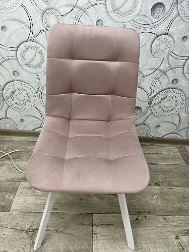 Стул на металлокаркасе Чилли синяя ткань / белый фото покупателя 1334