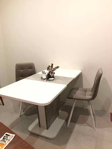 Стул на металлокаркасе Чилли бежевый / белый каркас фото покупателя 846