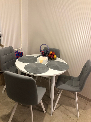 Стул на металлокаркасе Челси морская волна / черный фото покупателя 120