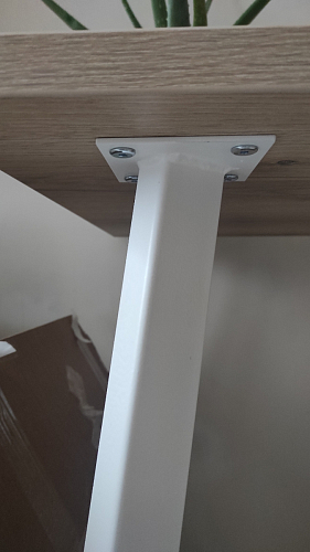 Стол Тринити Лофт 140 25 мм дуб делано темный / белый фото покупателя 124