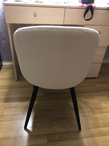 Стул на металлокаркасе Gabi 1 light purple / black / gold фото покупателя 78