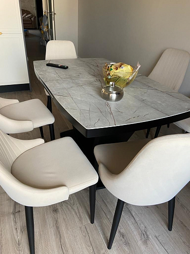 Стул на металлокаркасе Kora green / black фото покупателя 470