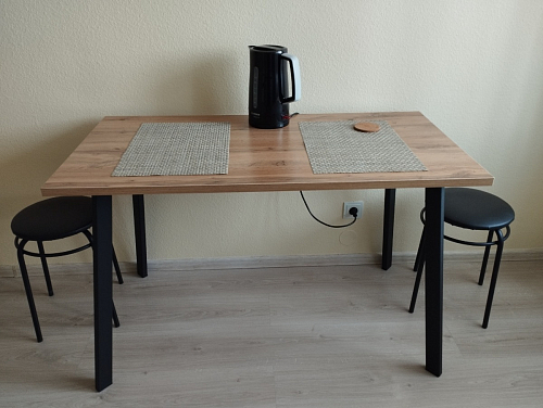 Стол Тринити Лофт 120 32 мм дуб галифакс табако / черный матовый фото покупателя 124