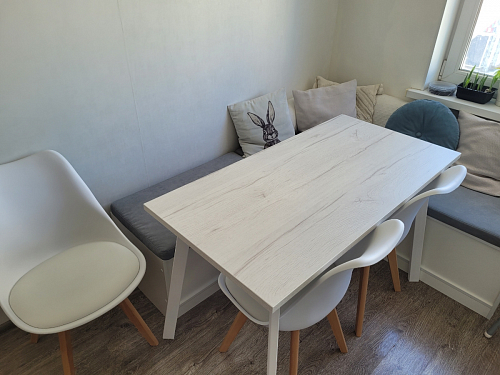 Стол Тринити Лофт 120 32 мм дуб галифакс табако / черный матовый фото покупателя 763