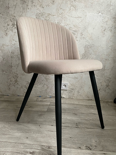 Стул на металлокаркасе Gabi dark beige / black / silver фото покупателя 290