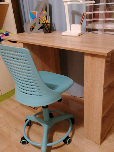 Компьютерное кресло Kiddy/Кидди бирюзовое ткань (сетка) фото покупателя 7