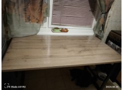 Деревянный стол Лота Лофт 120(160)х75 черный матовый / бетон светлый фото покупателя 447