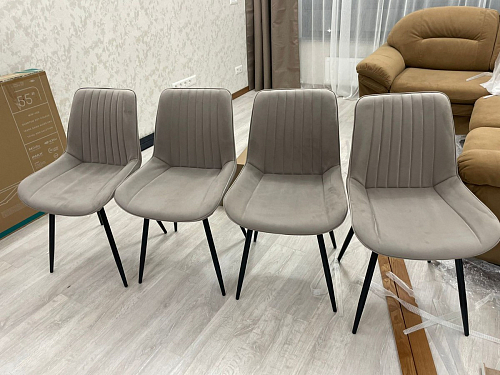 Стул на металлокаркасе Седа К кирпичный / черный фото покупателя 56