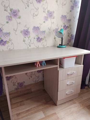 Стол письменный Бриз МДФ волна лайм / ясень светлый фото покупателя 9