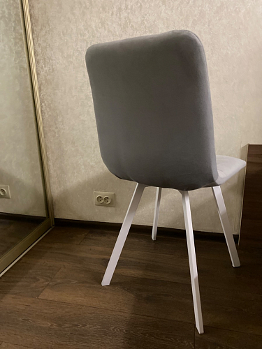 Стул на металлокаркасе Чилли светло-серый / белый каркас фото покупателя 654