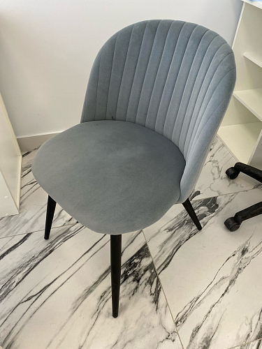 Стул на металлокаркасе Gabi 1 light purple / black / gold фото покупателя 204