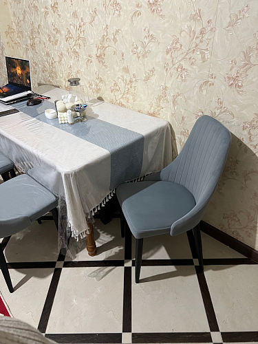 Стул на металлокаркасе Kora light blue / white фото покупателя 374