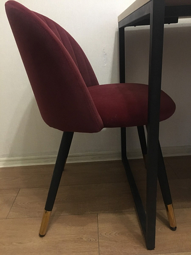 Стул на металлокаркасе Gabi 1 light purple / black / gold фото покупателя 177