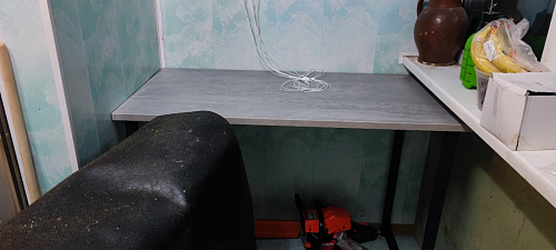 Барная стойка Дилан Лофт 120х40х90 бетон светлый фото покупателя 152