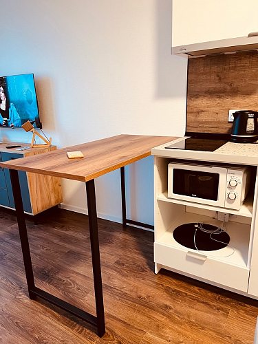 Барная стойка Дилан Лофт 120х40х90 бетон светлый фото покупателя 179