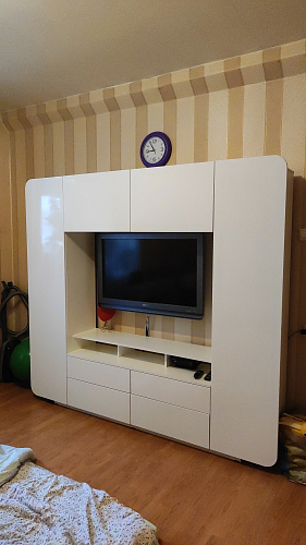 Готовая гостиная Румба белый / белый глянец  - Уцененный экземпляр фото покупателя 136