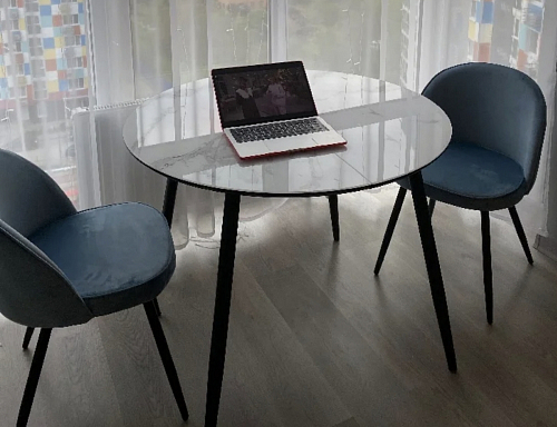 Стул на металлокаркасе Dodo blue фото покупателя 74