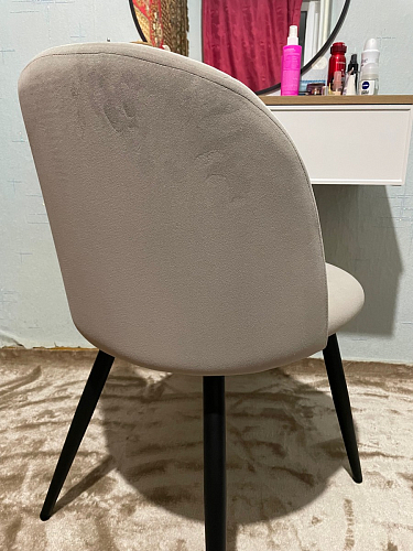 Стул на металлокаркасе Gabi dark beige / black / silver фото покупателя 470