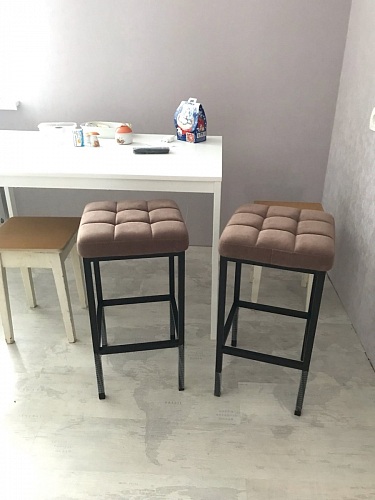 Барный стул Лофт линкольн белый / белый матовый фото покупателя 154