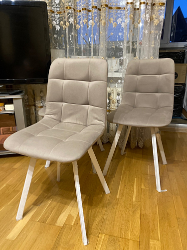 Стул на металлокаркасе Чилли светло-серый / белый каркас фото покупателя 609