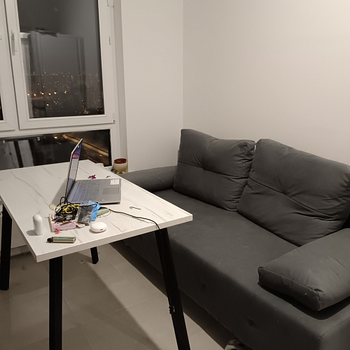 Деревянный стол Барон О 200 х 90 белая пленка шагрень / черный фото покупателя 16