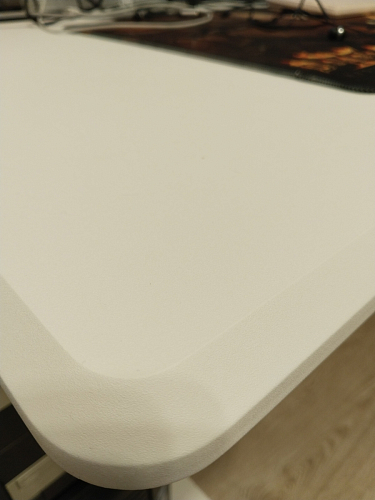 Компьютерный стол Маркос 140х80 голубой / черный фото покупателя 21