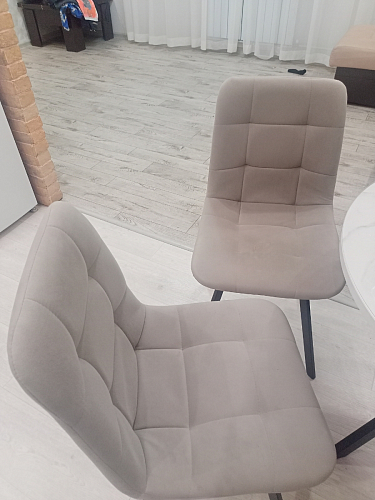 Стул на металлокаркасе Чилли синяя ткань / белый фото покупателя 322