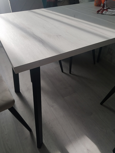 Стол раскладной Колон Лофт 120 32 мм дуб галифакс табако / черный матовый фото покупателя 3