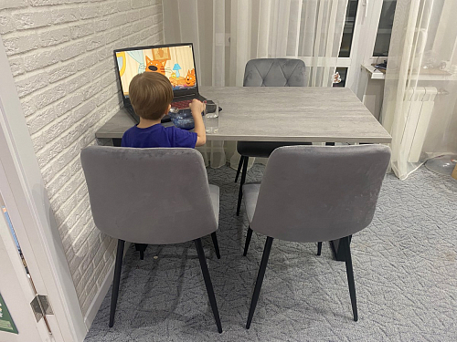 Стол Лота Лофт 140 25 мм черный матовый / бетон фото покупателя 776