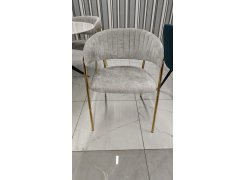 Стул на металлокаркасе Kamelia белый / ткань золотые ножки из шоурума 13