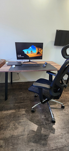 Стол Тринити Лофт 120 32 мм дуб галифакс табако / черный матовый фото покупателя 259