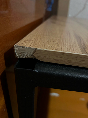 Письменный стол Битти Лофт 116х60х75 дуб делано светлый / белый матовый фото покупателя 74