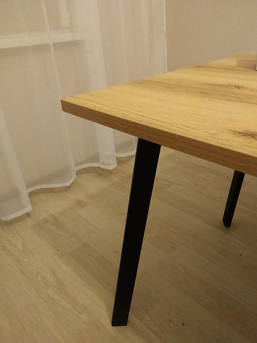 Стол Тринити Лофт 120 32 мм дуб галифакс табако / черный матовый фото покупателя 187