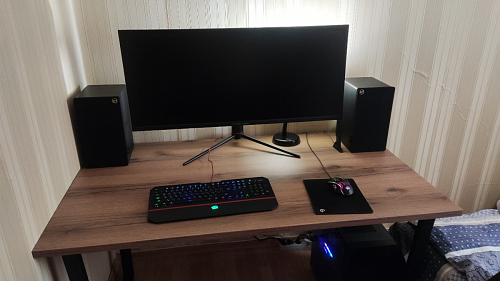 Стол Лота Лофт 140 25 мм черный матовый / дуб вотан фото покупателя 797